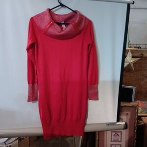 No Boundaries Red Sweater Dress Size S